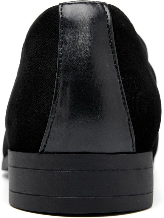 UUBARIS Men\'s Black Velvet Loafers Metal Buckle Comfortable Slip On Formal Shoes main image 6